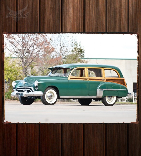 Металлическая табличка Oldsmobile 76 DeLuxe Station Wagon Металлическая табличка Oldsmobile 76 DeLuxe Station Wagon